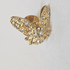 Ballou Gold With Rhinwstones Bee Brooch/Tie Tac